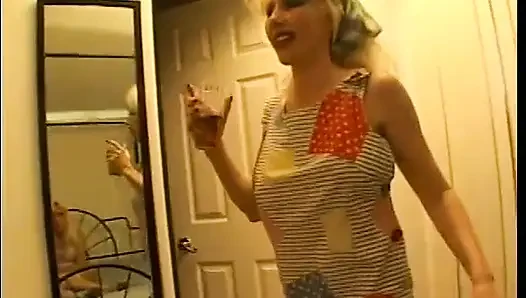 Mature lesbian loves to lick and finger fuck a pretty young slut's shaved cunt