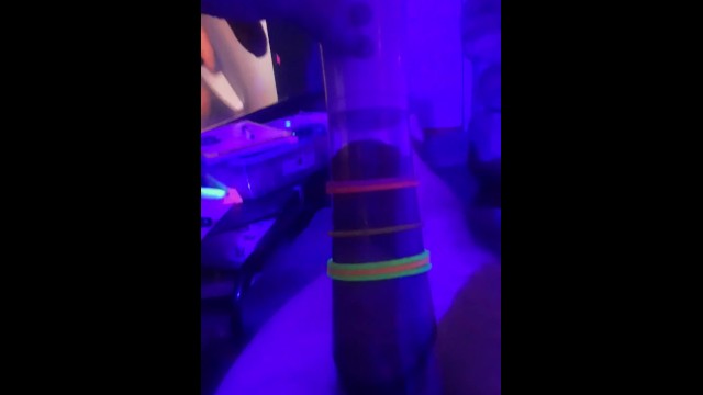 pumped playing blue light glow cock rings #1
