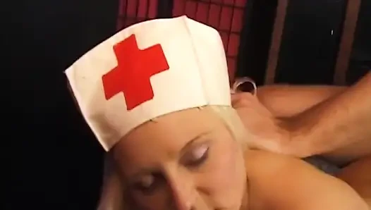 Blonde MILF Nurse Gets Drilled Hard by Masked Stud