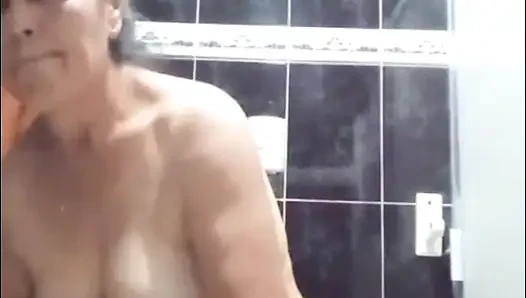 in the bathroom