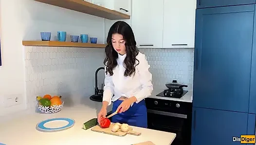 Neighbor Says He Wants to Learn How to Cook, but It Turns Out He Wants Me in Anal