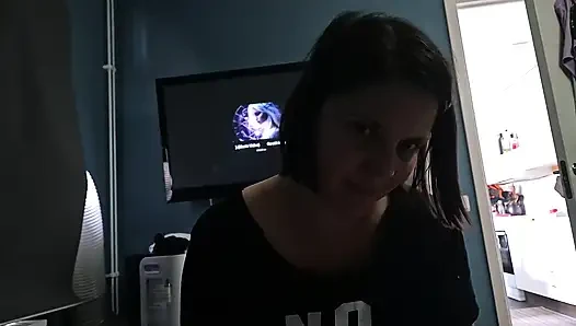 Gf assfucked me with giant dildo and bj leading to huge cumshot+Cumkiss