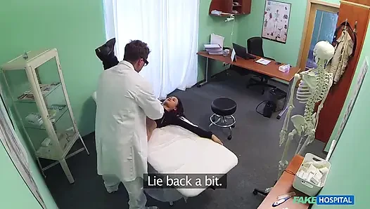 Fake Hospital - Fake Hospital Doctor Diagnoses a Stunning Brunette's Heartburn with a Hard Pussy Pounding