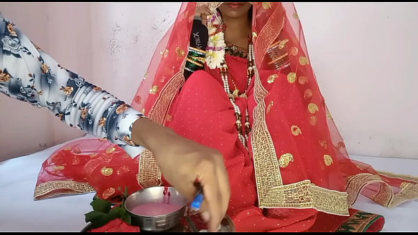 Newly wedded hot sexy desi bride's wedding night
