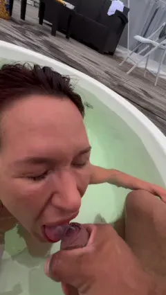 She agreed to go into the jacuzzi with me, and in the end, she let me have her in every hole.