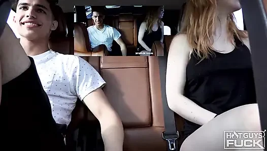 Huge Titty Slut Fucks Jock in Car Garage After Gym
