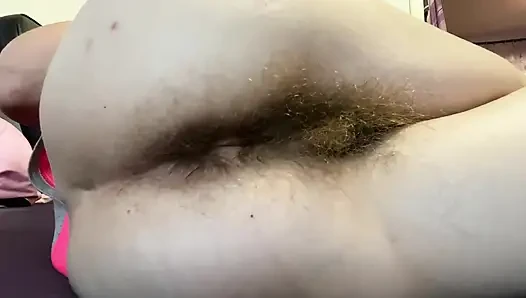 Hairy ass fetish video closeup