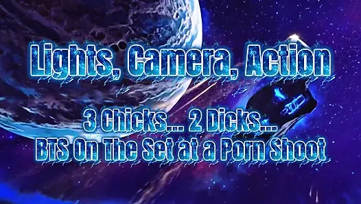 Bts on Set at a Porn Shoot House 3 Chicks 2 Dicks