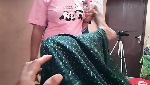 Indian girl puts her friend's penis in her mouth