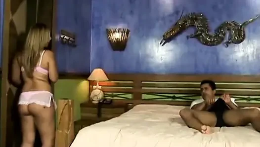 Chunky bitch gets her wet pussy slammed