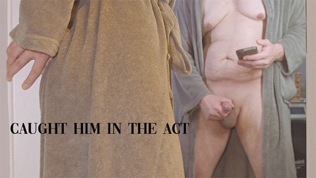 I Can't help but get involved-Caught him Jerking off and Helped him Finish quick on my hairy pussy!