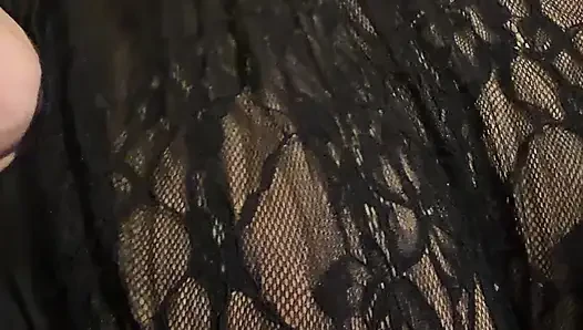 Hot milf loves to caress her huge tits