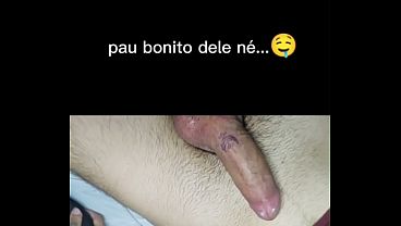Sticking the mold onto his penis