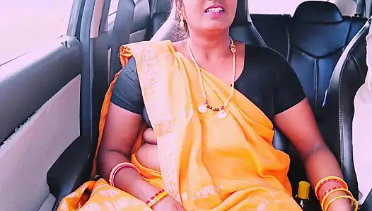 Villege maid car sex Telugu dirty talks.