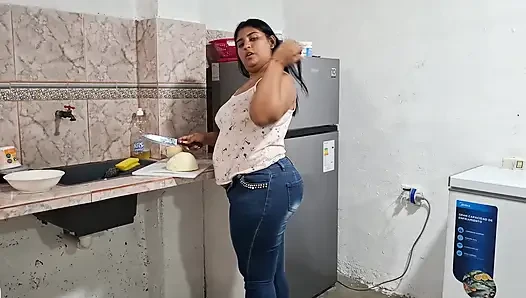BBW Latina Pandora Strips and Shows off an Outfit