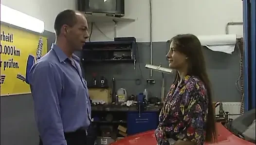Mechanic fucks the horny customer