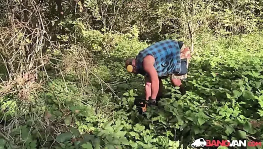 BANGVAN - MILF Jennifer Mendez fucks hung woodcutter