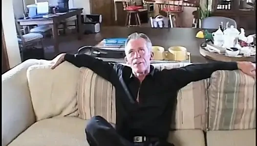 Small tits ghetto ho on sofa sucking and fucking a white dong