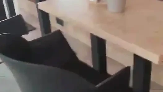 Risky Solo: Masturbation Session in the Restroom of a Café