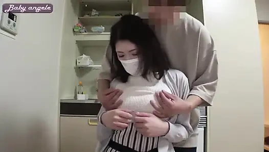 Elegant Quiet Wife. F Cup Droop Bust and Unexpectedly Sensual Tongue Tease - Part1