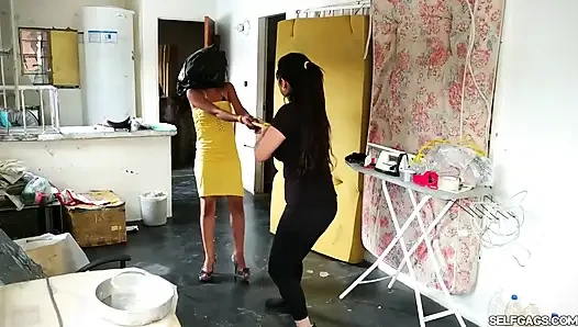 Party Girl Tied up by MILF