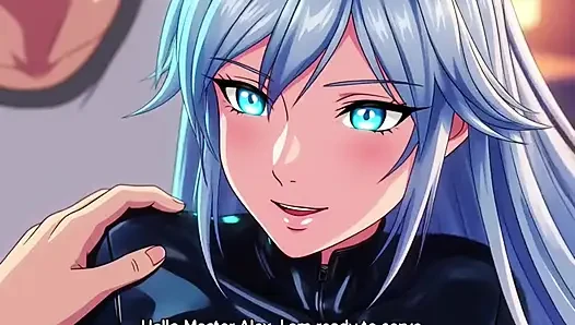 Android sex robot malfunctions and dominates her owner Hentai