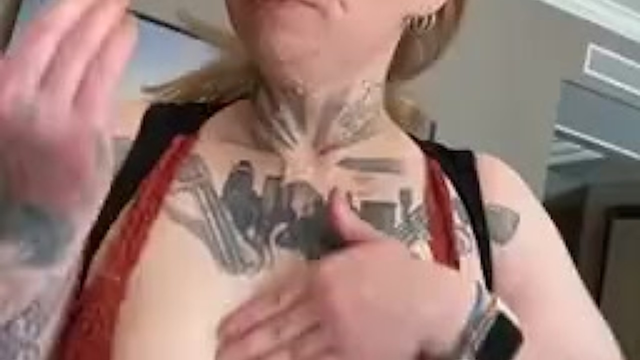 Girl eats all the cum