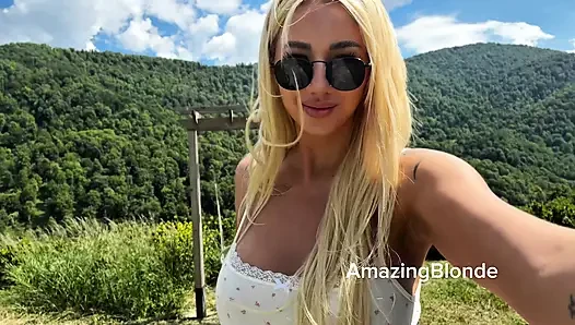 Visited a neighbor in the mountains  juicy cunnilingus and a blowjob in return