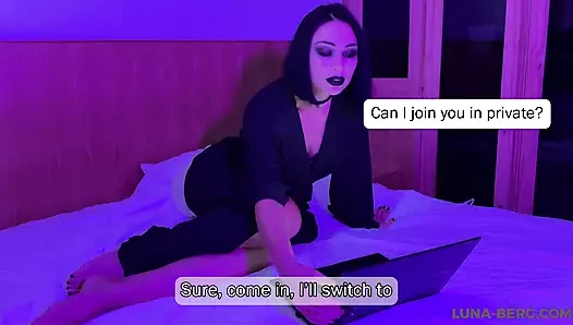 Goth Neighbor Girl Does Cuckold Show Invites Neighbor for Hot Sex on Premium Live Stream