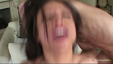 Two guys spitroasting one slutty woman and giving her double penetration