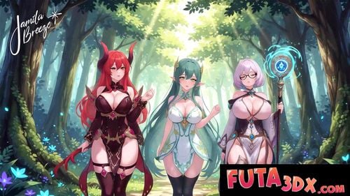 FUTA3DX - Futa Elf Babes Big Tits & Bubble Butt Fantasy: Redhead, Futanari & 3D Animation Porn