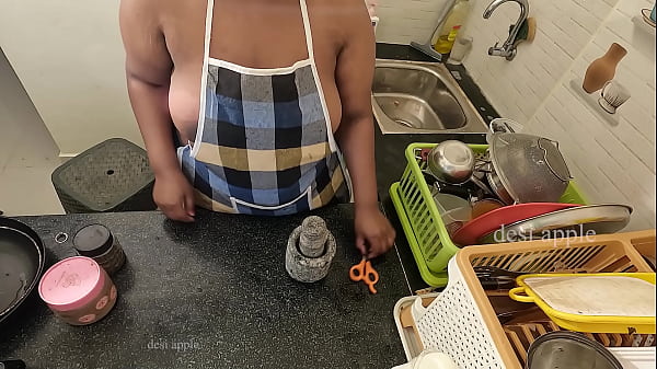 my maid getting horny while washing dishes