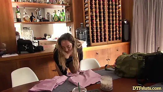 Naked Camera Girl Abbie Caught Between Remy & James