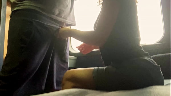 Nothing is too risky when you're excited. Risky wank in a passenger train