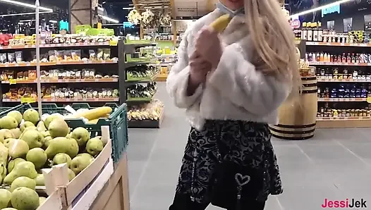 Nudist Girl in Shop with Ass Plug Extreme Anal in Shower and Creampie Jessijek