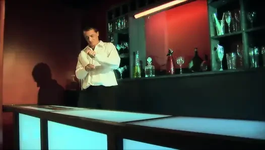 Sexy MILF moans while getting fucked from behind on a table