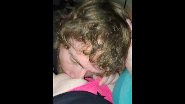 Daddy eating my tight little pussy
