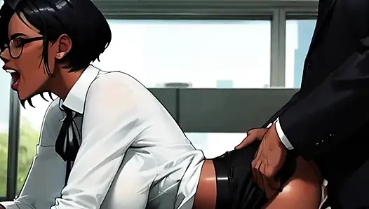 Beautiful Exotic Women Get Fucked at Their Desks