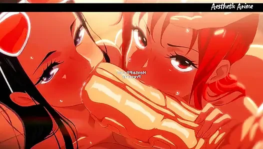 Nami and Robin get fill up with cum