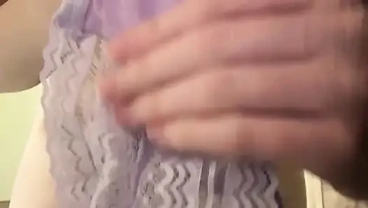 I Put a Panty Liner on My Panties and Nylon Tights