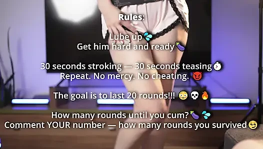 Can He Survive 20 Rounds? Extreme Jerk Off Challenge