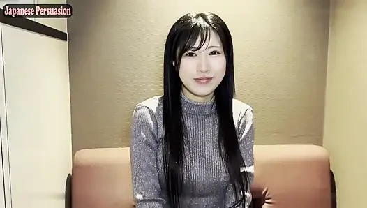 Dark Hair Allure, Busty Beauty in Thigh Highs Reveals a Surprisingly Bold Side Behind Her Calm Look