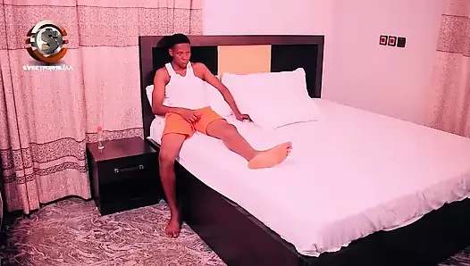 Tinted Hair Chocolate African Beauty Fucked Hard by Two Cocks in Her First Casting (pt1)
