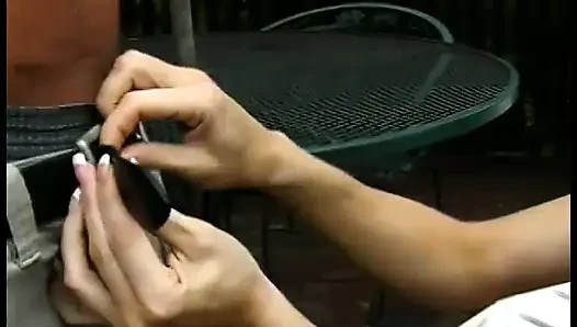 Pretty older blonde pleases a stubby dick until it spits at her