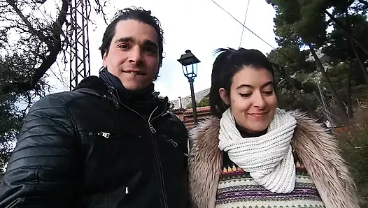 POV BLOWJOB IN THE STREET AND FUCK BIG ASS GIRL