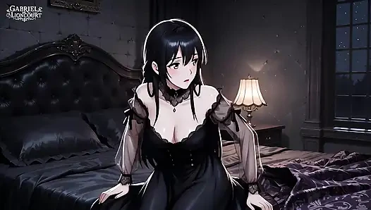Goth Girl Fan Fucks Rockstar Backstage - Hentai 1