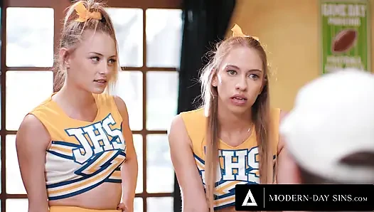 MODERN-DAY SINS - Anal-Loving Naughty Cheerleaders Seduce Their Coach For A Threesome