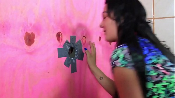 EVELIN SIN FINDS A GLORIOUS ROLLER IN A HOLE IN THE WALL AND DOES THE OBVIOUS: SWALLOWS
