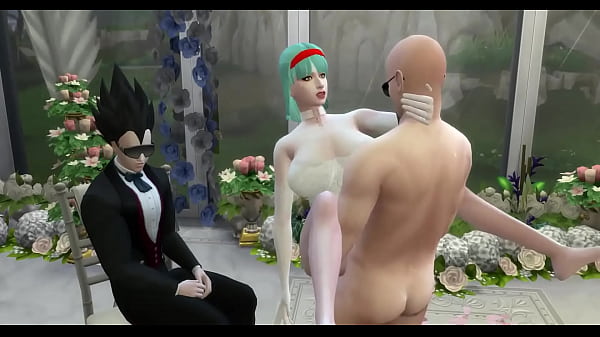 Dragon Ball Porn Epi 24 Beautiful Newlywed Wife at her Wedding they take erotic photos in front of her Cuckold Husband fucked by the Old Man Netorare Hentai