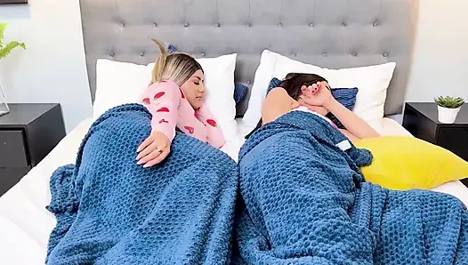 My Friend Gets Turned on in My Bed and We End up Having Lesbian Sex - Naty Delgado & Alicia Trece